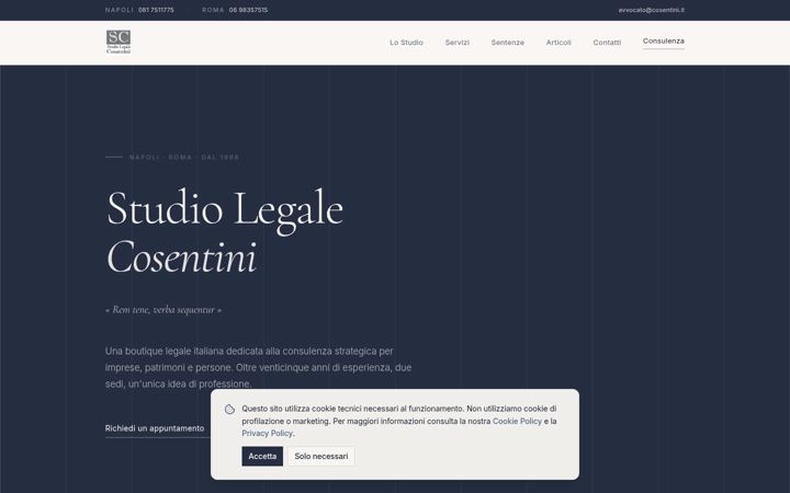 Screenshot of cosentini.it