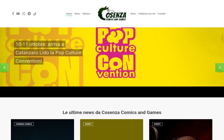 Screenshot of cosenzacomicsandgames.it
