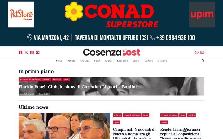Screenshot of cosenzapost.it