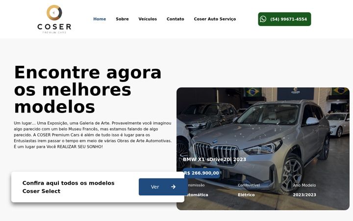 Screenshot of coserpremiumcars.com.br