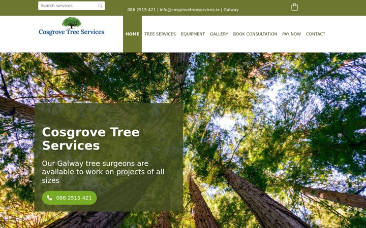 Screenshot di cosgrovetreeservices.ie
