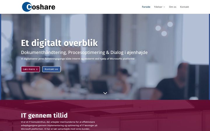 Screenshot of coshare.dk