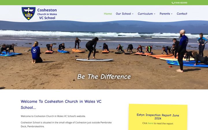 Screenshot ta' coshestonvcschool.org.uk
