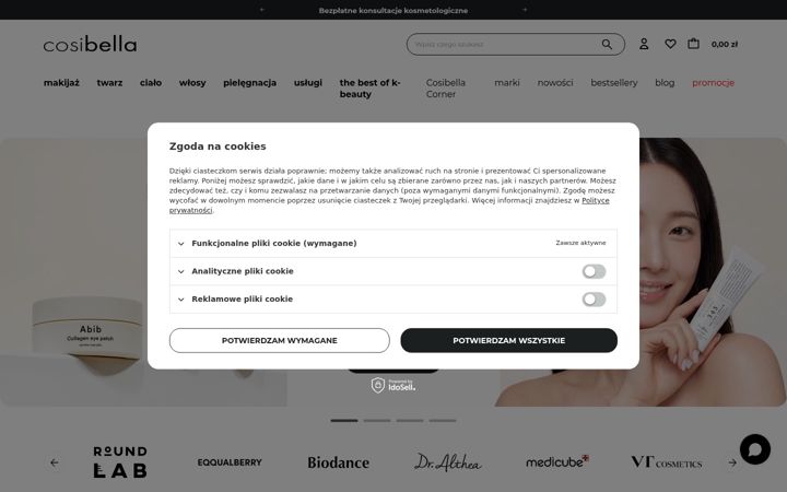 Screenshot of cosibella.pl