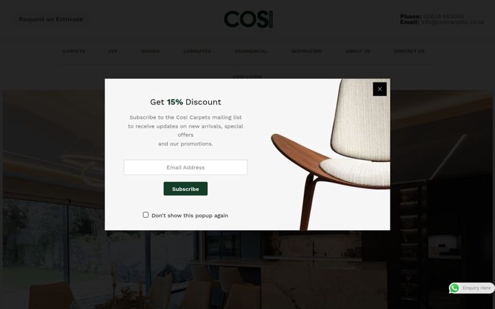 Screenshot of cosicarpets.co.uk