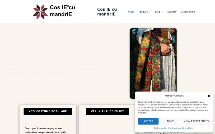 Screenshot of cosiecumandrie.ro