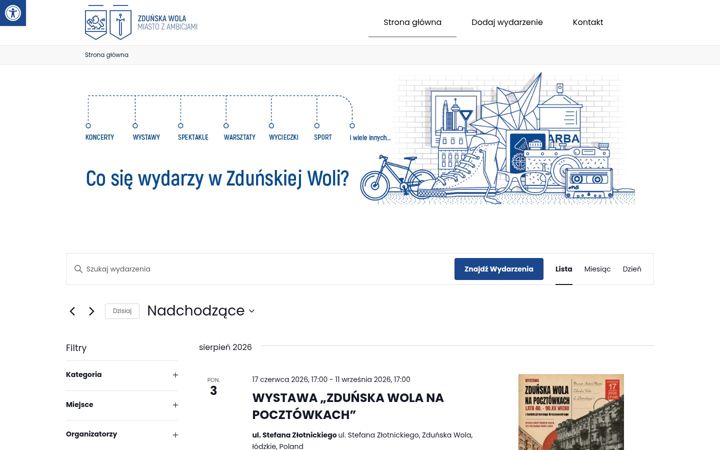 Screenshot of cosiewydarzy.pl