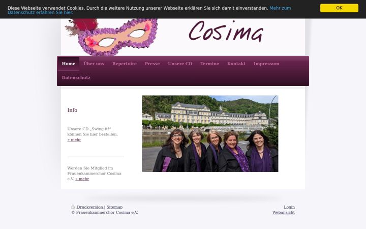 Screenshot of cosima-chor.de