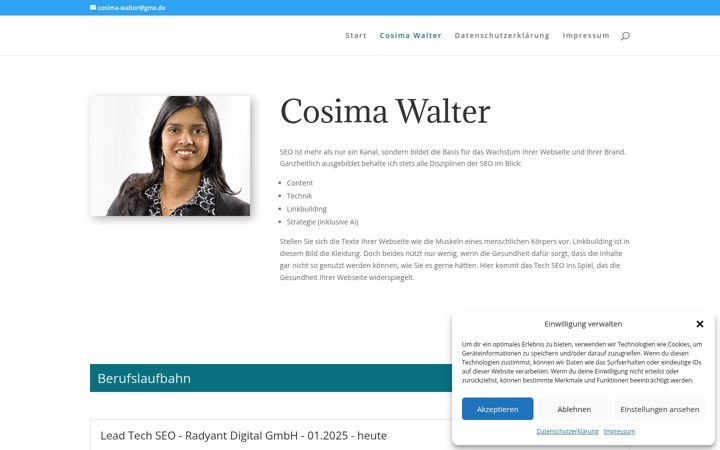 Screenshot of cosima-walter.de