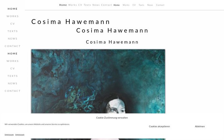 Screenshot of cosimahawemann.eu