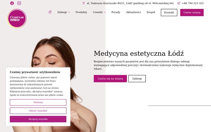 Zrzut ekranu cosinusmed.pl