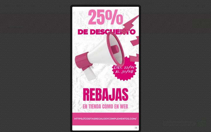 Screenshot of cositasregalosycomplementos.com