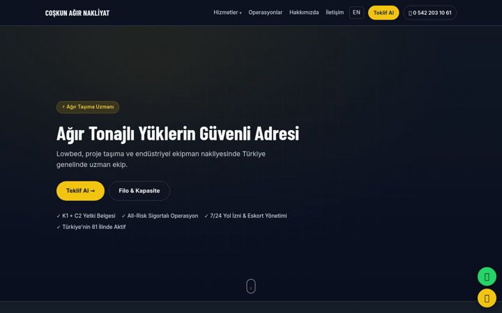 Screenshot von coskunagirnakliyat.com.tr