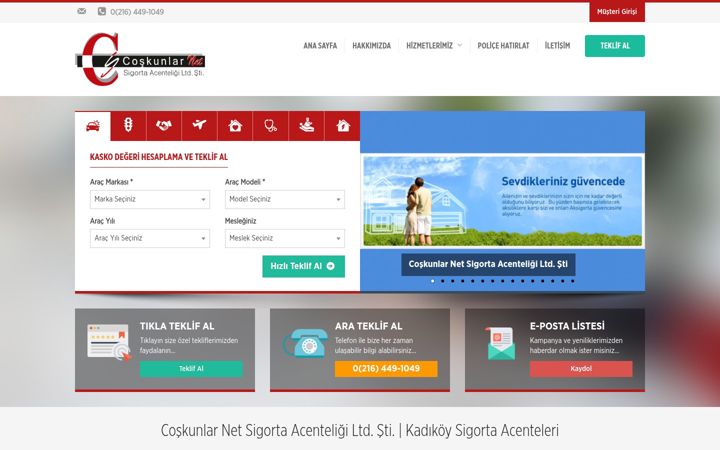 Screenshot of coskunlarnetsigorta.com
