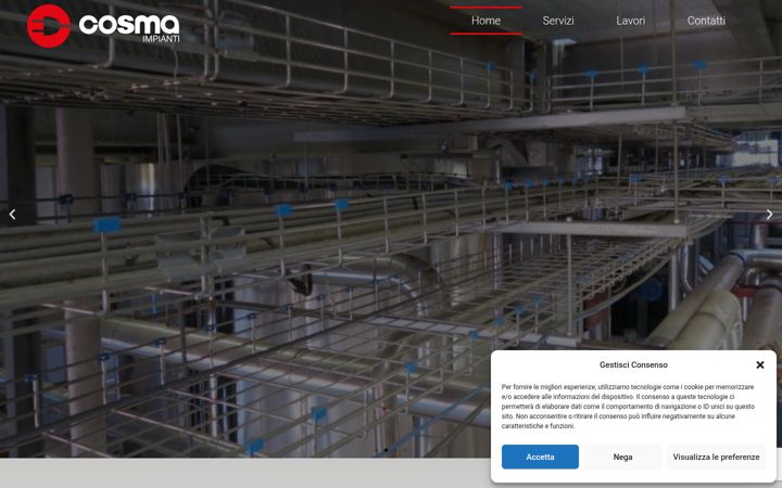 Screenshot of cosmaimpianti.com