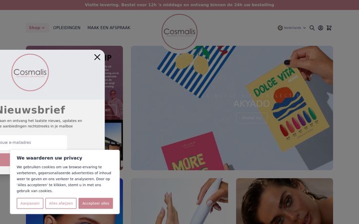 Screenshot of cosmalis.be