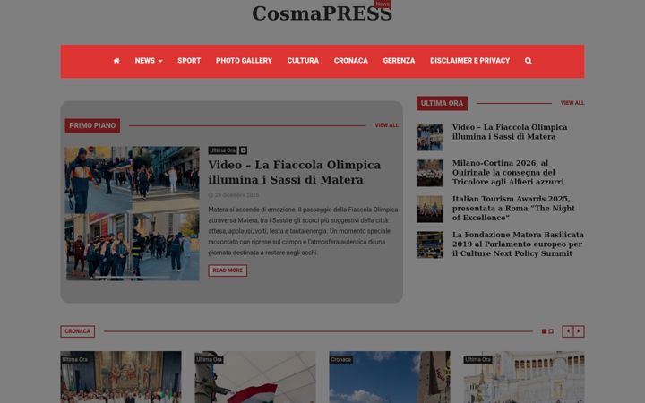Screenshot of cosmapress.com
