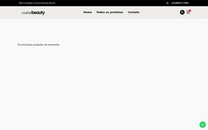 Screenshot of cosmebeautybrasil.com.br