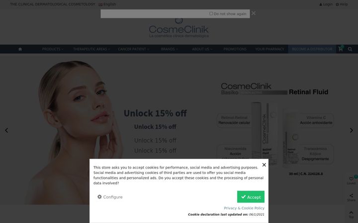Screenshot of cosmeclinik.com