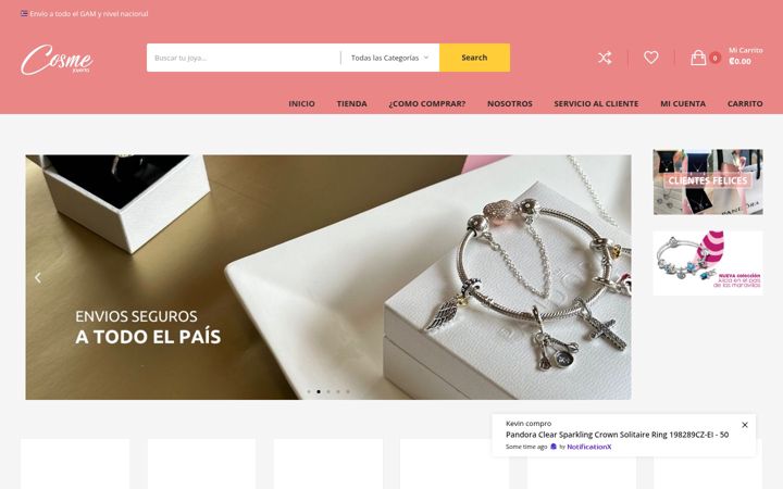 Screenshot of cosmecr.com