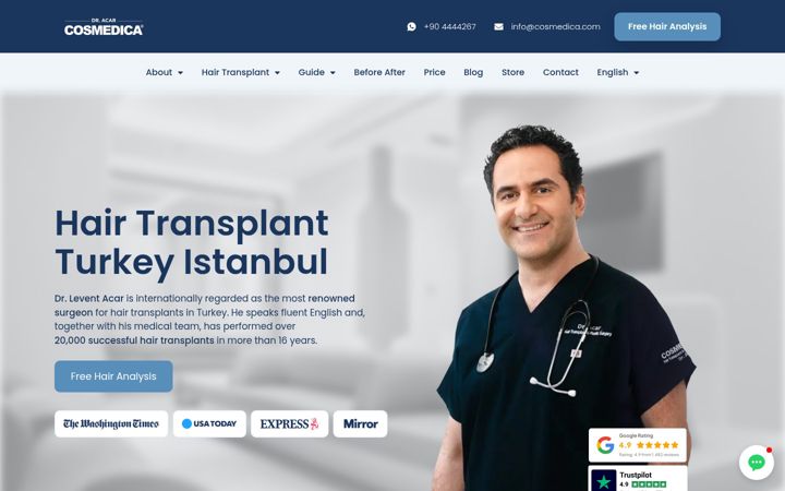 Screenshot of cosmedica.com