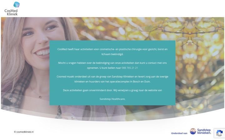 Screenshot of cosmedkliniek.nl