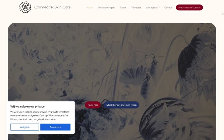 Screenshot of cosmedtrixbeautynails.nl