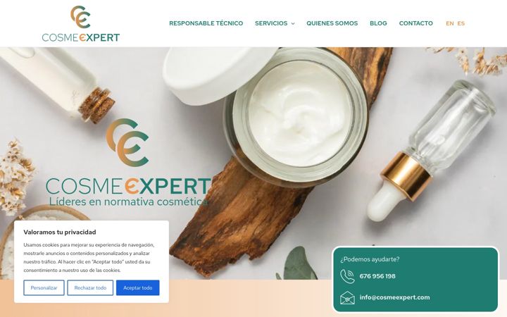 Screenshot of cosmeexpert.com