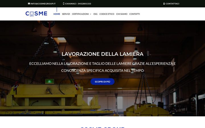 Screenshot of cosmegroup.it