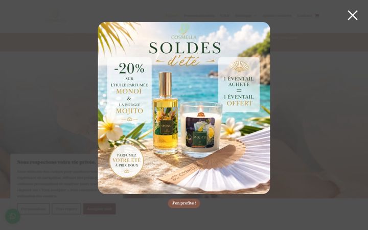 Kuvakaappaus sivustosta cosmella.fr