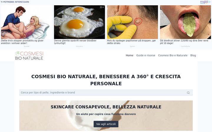 Screenshot of cosmesibionaturale.it