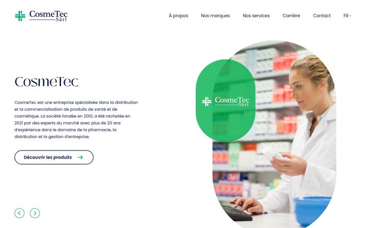 Screenshot of cosmetec.ch