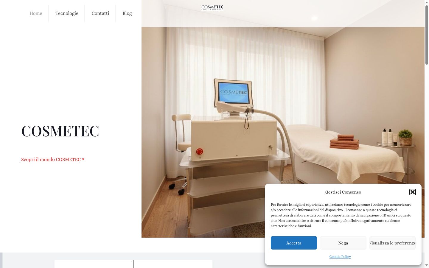 Capture d'écran de la bannière de consentement affichée avant toute interaction