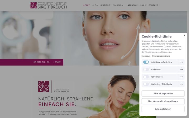 Screenshot of cosmetic-bb.de