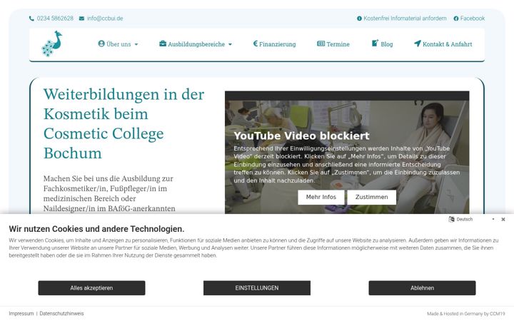 Screenshot of cosmetic-college-bochum-und-institut.de