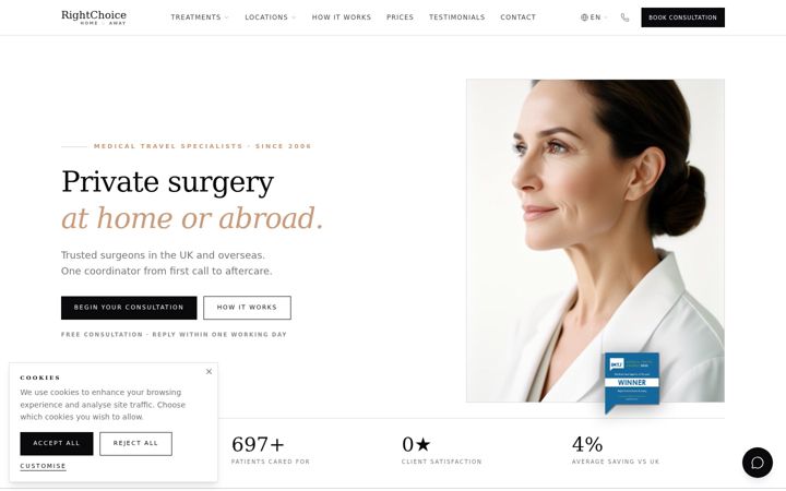Screenshot ta' cosmetic-surgeryuk.co.uk