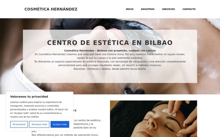Screenshot of cosmetica-hernandez.es