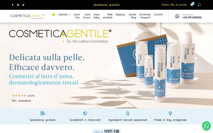 Screenshot του cosmeticagentile.it