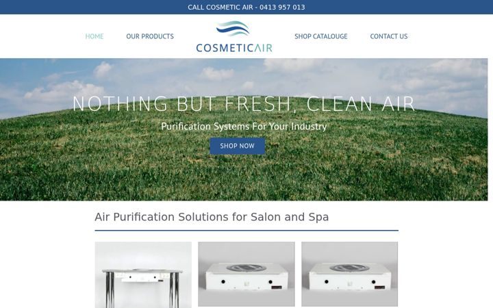 Screenshot of cosmeticair.com