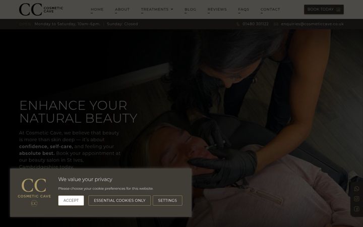 Screenshot of cosmeticcave.co.uk