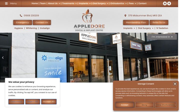 Screenshot of cosmeticdentistmk.co.uk
