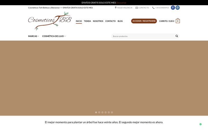 Captură de ecran a cosmeticostbb.es