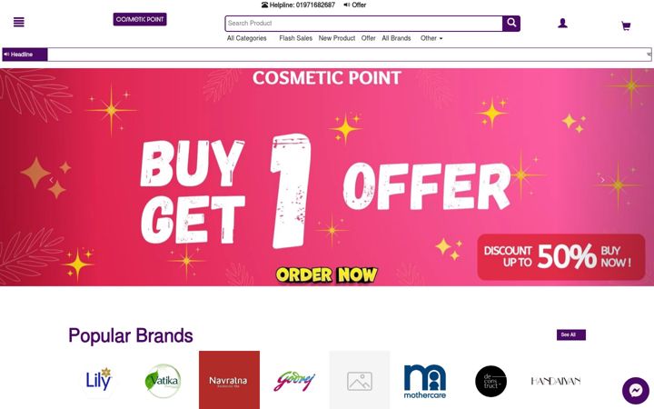 Zrzut ekranu cosmeticpointbd.com