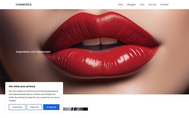 Screenshot of cosmetics.se