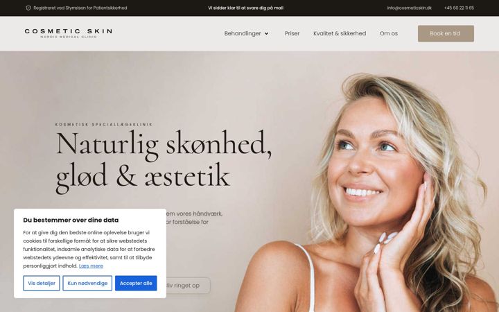 Screenshot of cosmeticskin.dk