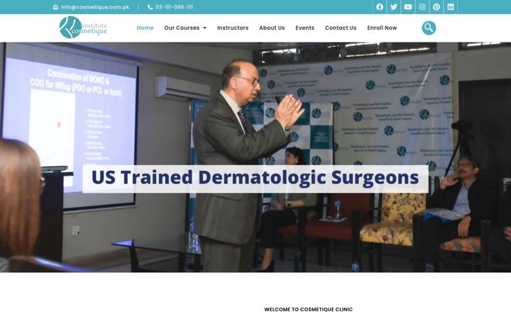 Screenshot of cosmetique.institute