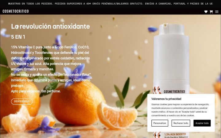 Screenshot of cosmetocritico.com