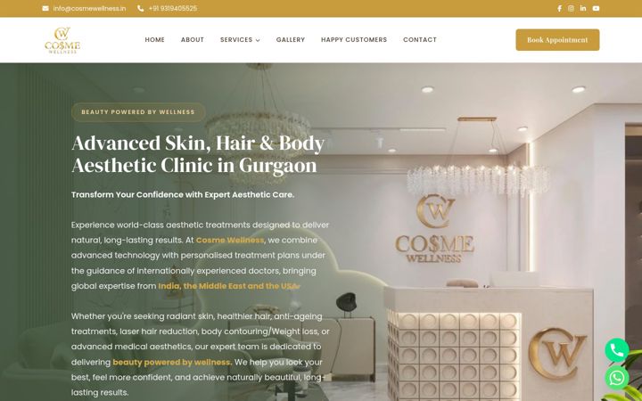 Screenshot of cosmewellness.in