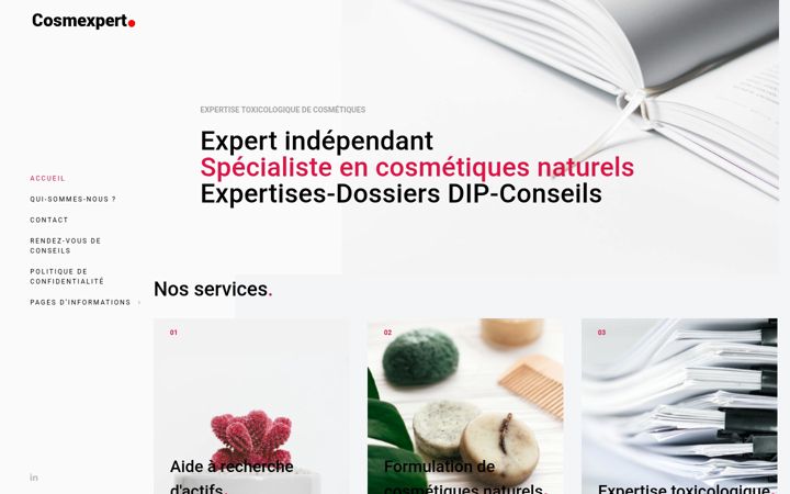 Screenshot of cosmexpert-evaluation.fr