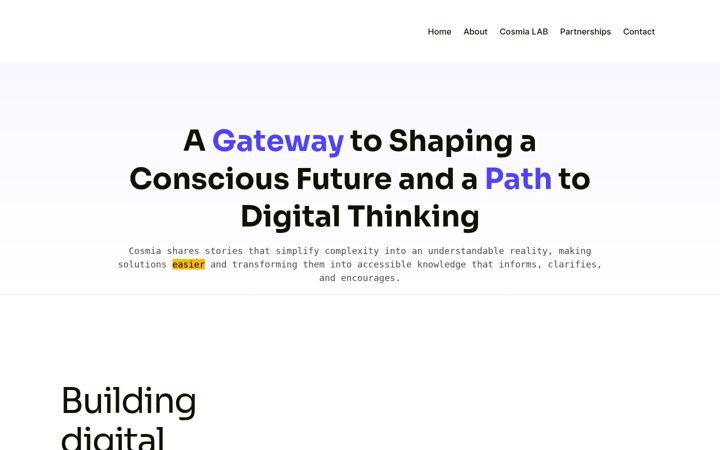 Screenshot of cosmiadigital.com